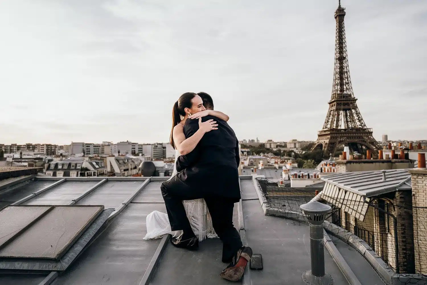 A Romantic Paris Rooftop Proposal Let's Run To The Sun