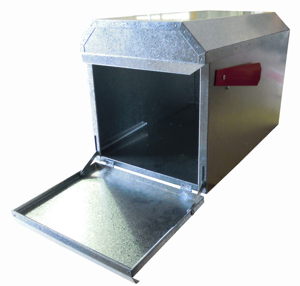 Large Square Rural Letterbox Galvanised Finish Letterboxes, Mailboxes Letterboxes NZ