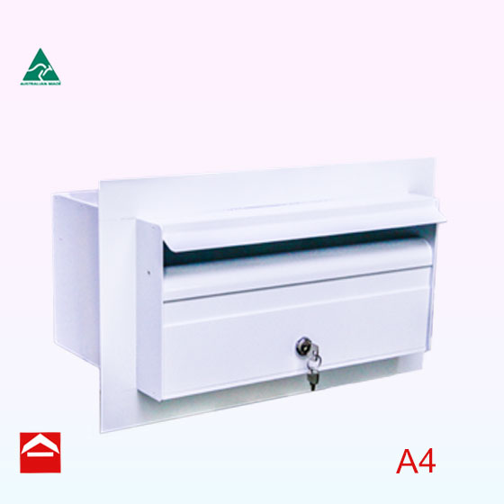 Harper Front opening A4 wide front Letterbox with trim (132) The
