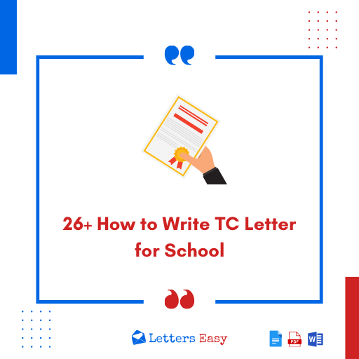 26+ How to Write TC Letter for School Format Tips, Templates