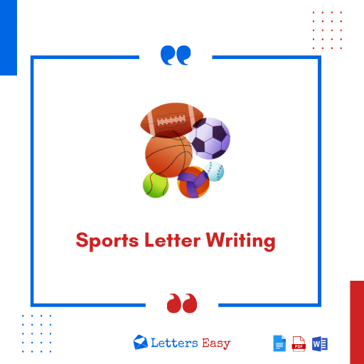Sports Letter Writing How to Write, 11+ Samples, Email Format Letters Easy