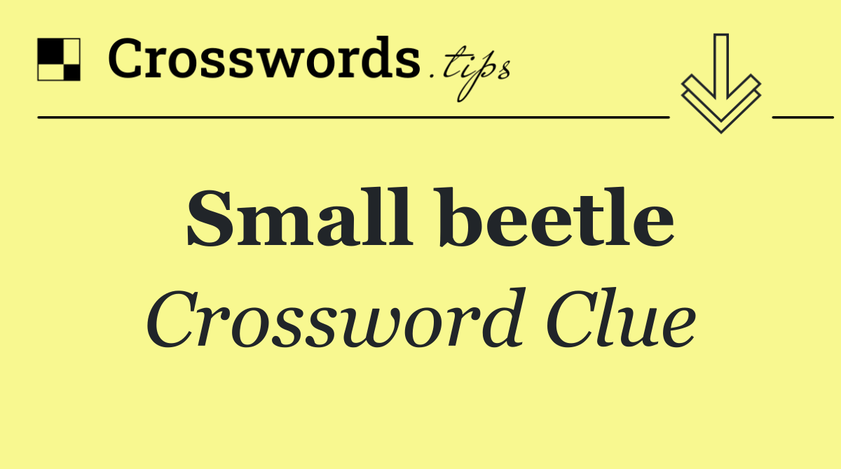 Small beetle - Crossword Clue Answer - June 20 2025