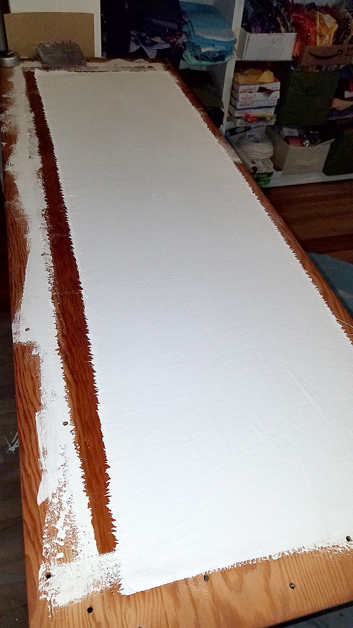 Canvas floor cloth anyone ever attempted this? Tips? Discussion and