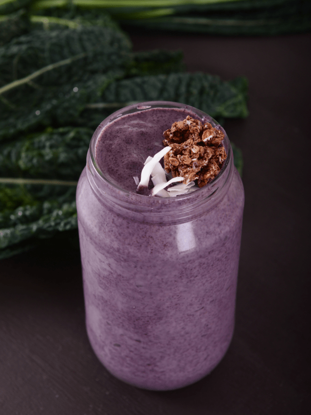 Tropical Blueberry Banana Smoothie with Kale Recipe Lettuce Grow Something