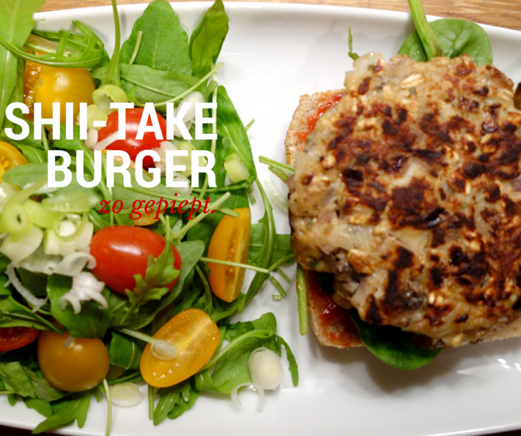 Shiitake paddenstoel burger Leukegeit