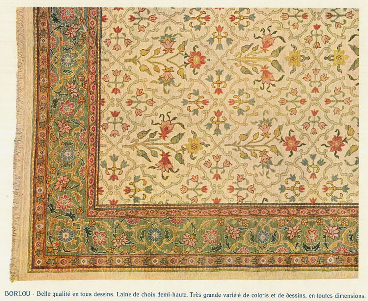 Oriental Carpet Manufacturers advertising material