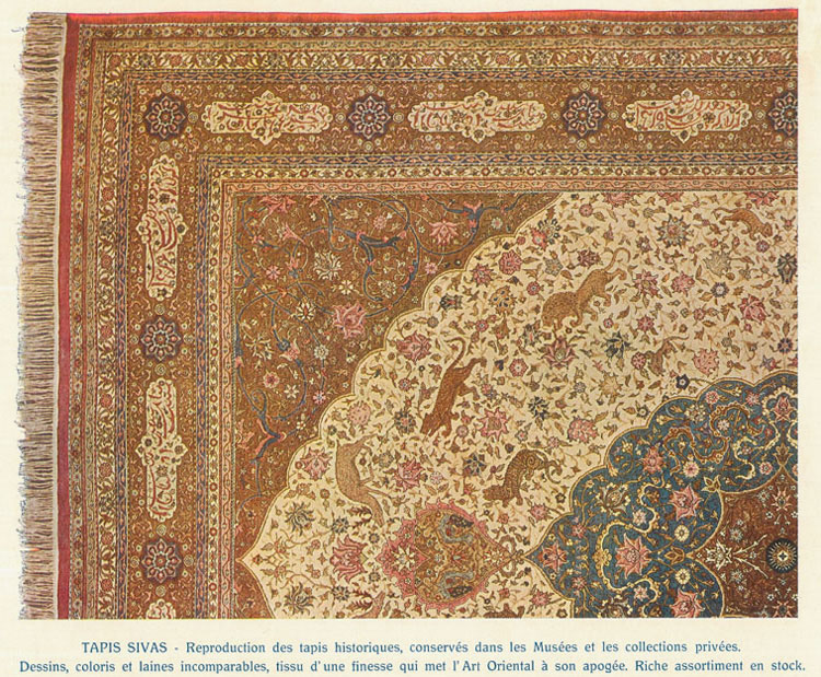 Oriental Carpet Manufacturers advertising material