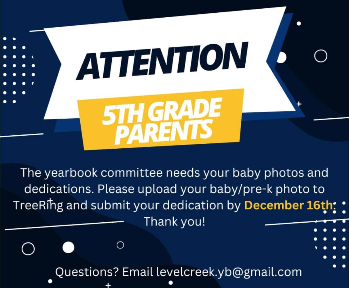 5th Grade Level Creek Elementary PTA
