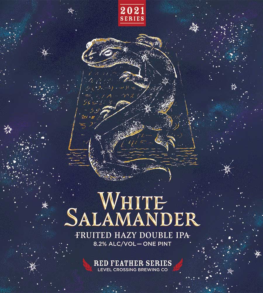 White Salamander Fruited Hazy Double IPA Level Crossing Brewing Co