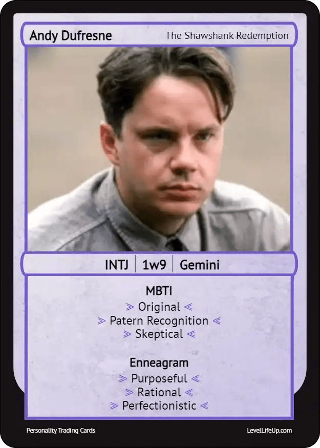 Andy Dufresne Enneagram & MBTI Personality Type Level Life Up