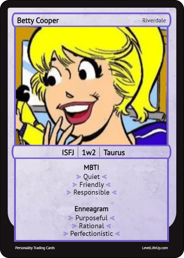 Betty Cooper Enneagram & MBTI Personality Type Level Life Up