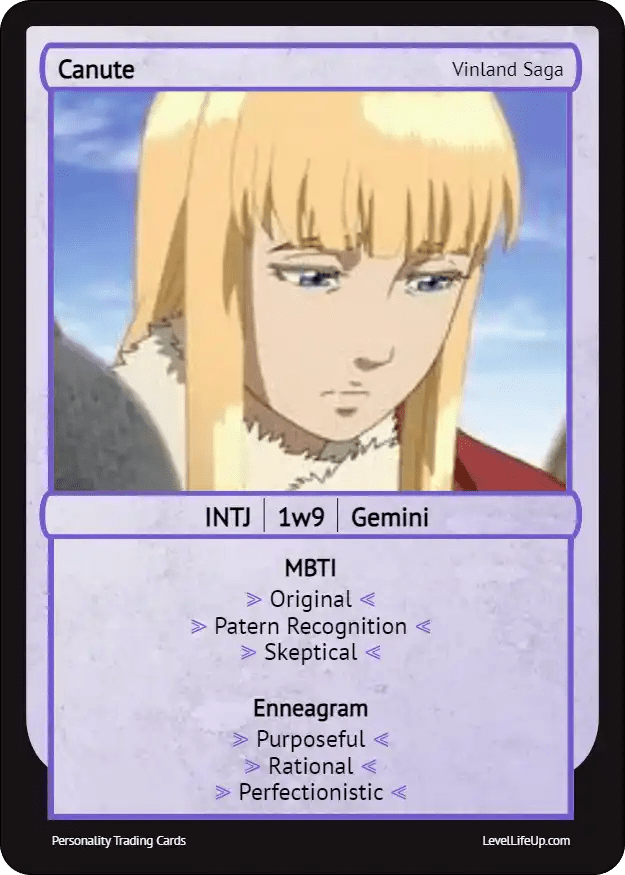Canute Enneagram & MBTI Personality Type Level Life Up