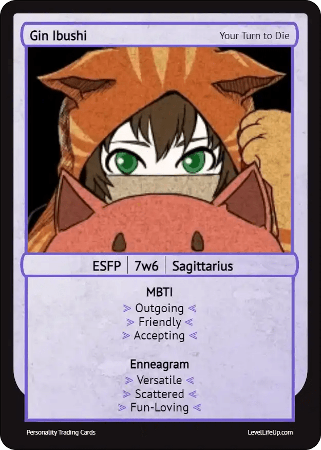 Gin Ibushi Enneagram & MBTI Personality Type Level Life Up