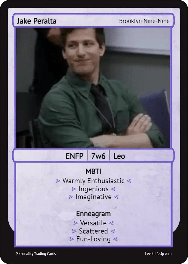 Jake Peralta Enneagram & MBTI Personality Type Level Life Up