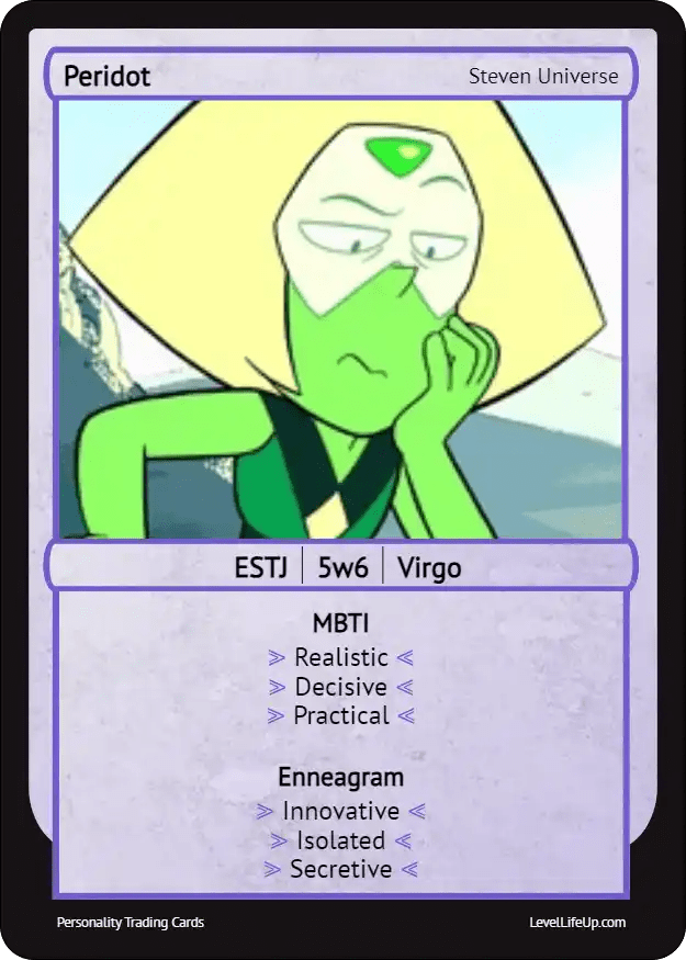 Peridot Enneagram & MBTI Personality Type Level Life Up
