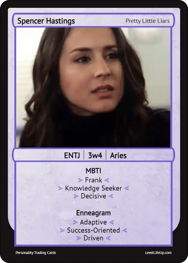 Spencer Hastings Enneagram & MBTI Personality Type Level Life Up