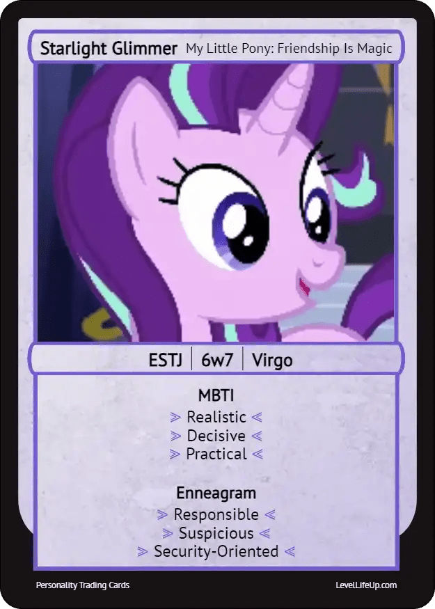 Starlight Glimmer Enneagram & MBTI Personality Type Level Life Up