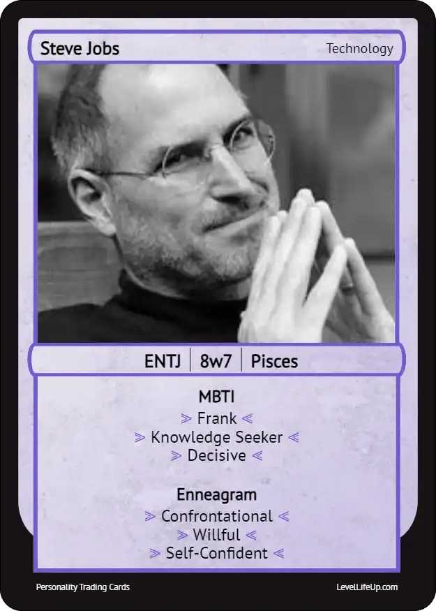 Steve Jobs Enneagram & MBTI Personality Type Level Life Up