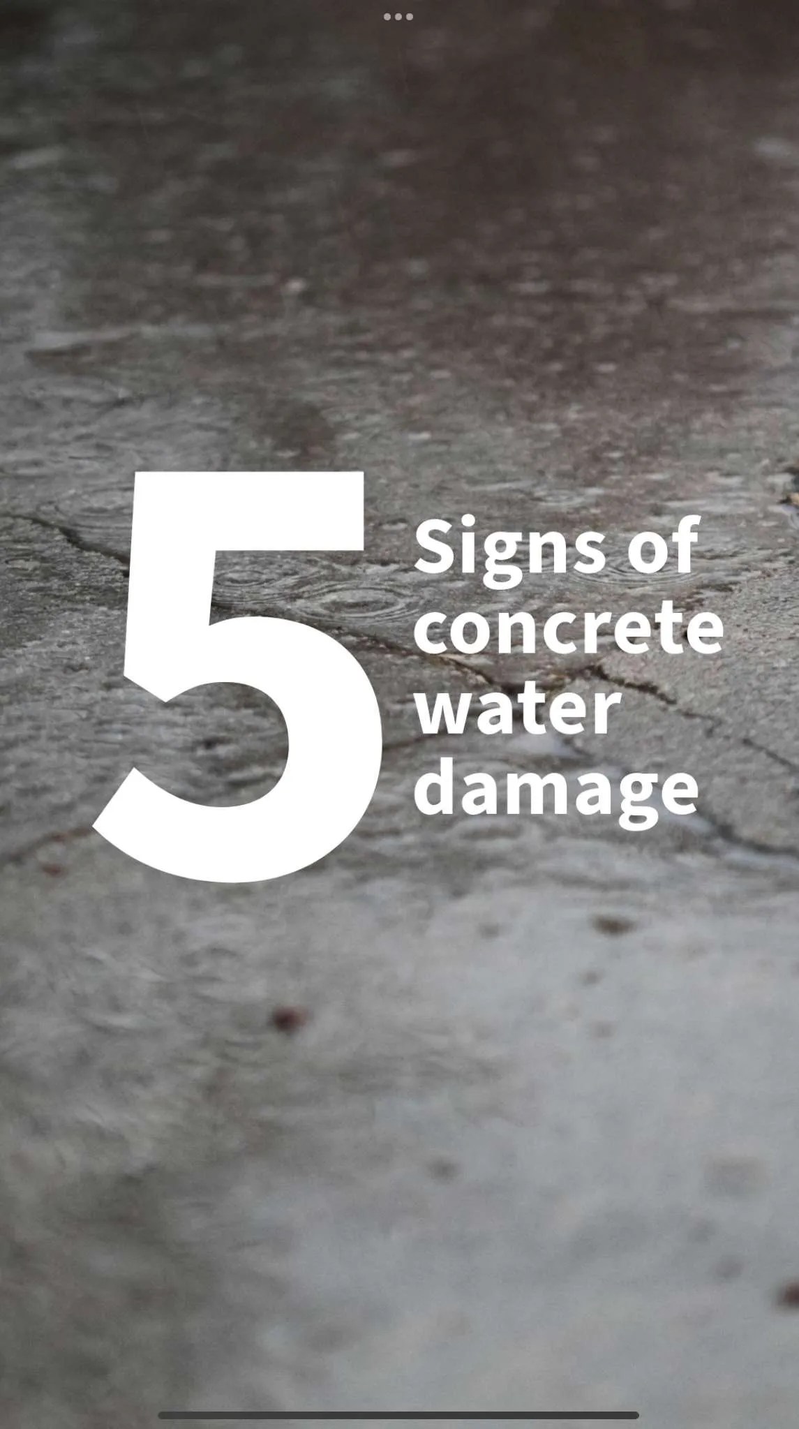 5 Sign of Concrete Water Damage Foundation Repair & Concrete Repair