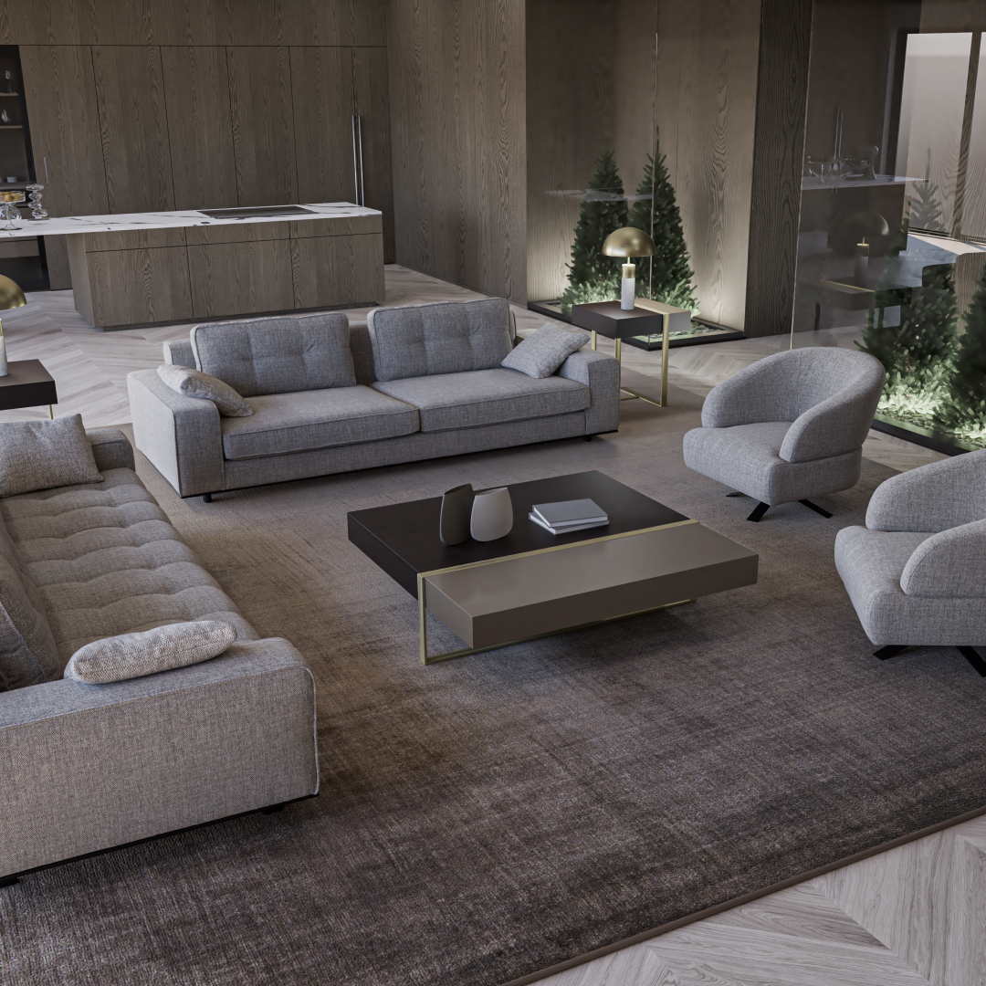 Army Berger Sofa Modern Comfort in Living Room Leviera Home