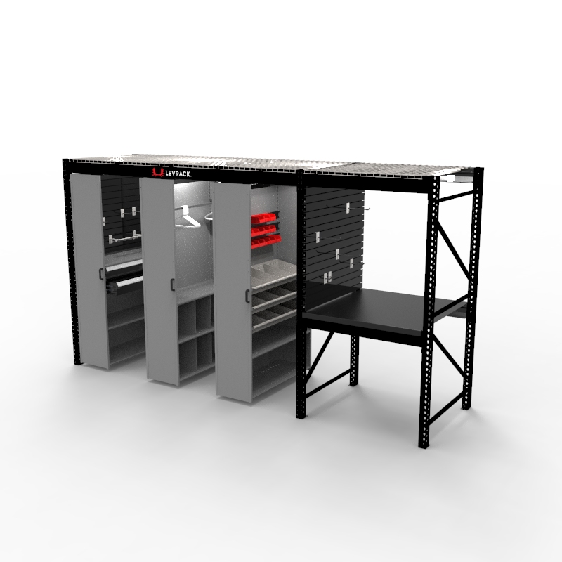 Levrack Levrack Workstation PLUS A place for all your storage.
