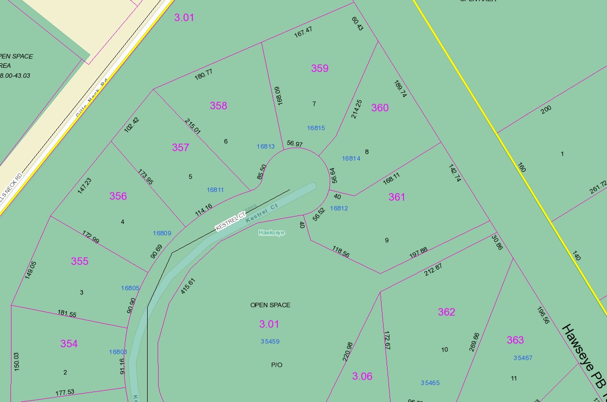 Hawkseye Association Lewes, Delaware Maps, Lots Details