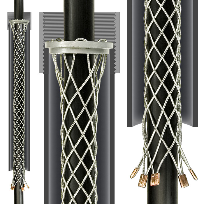 Pulling Grips Suspension Conduit Riser Model LR Cable in Conduit Support