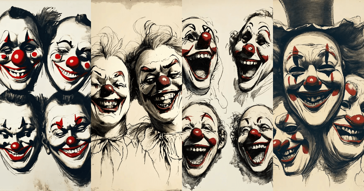 Lexica A sketch of laughing and crying masks in the style of 19th