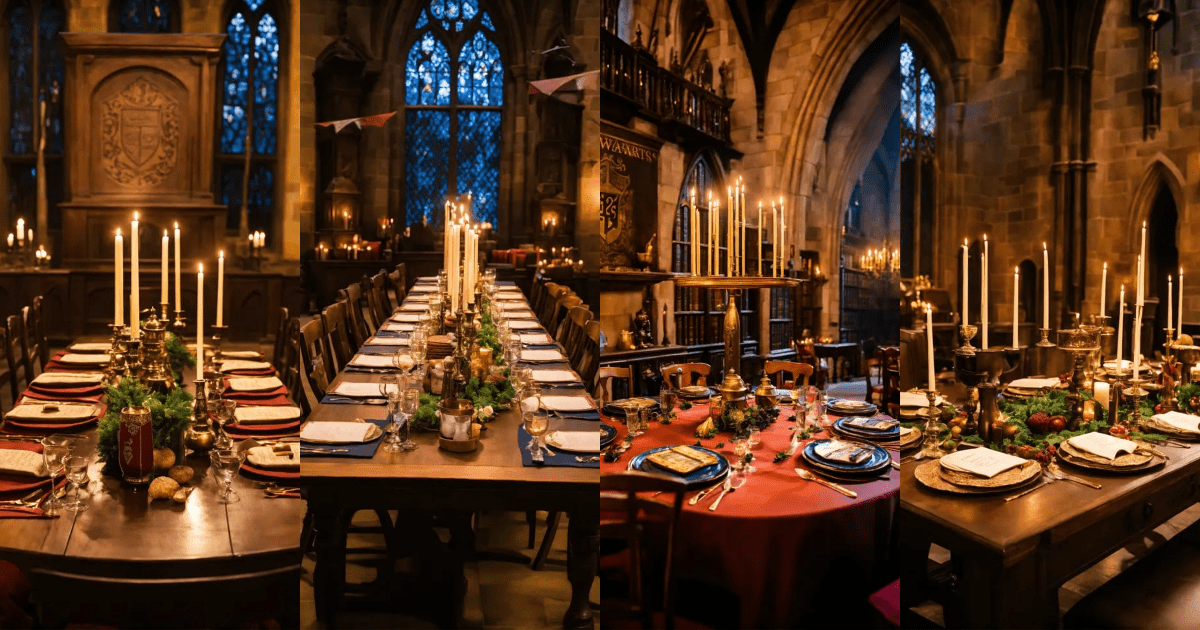Lexica Hogwarts table with dessetrs