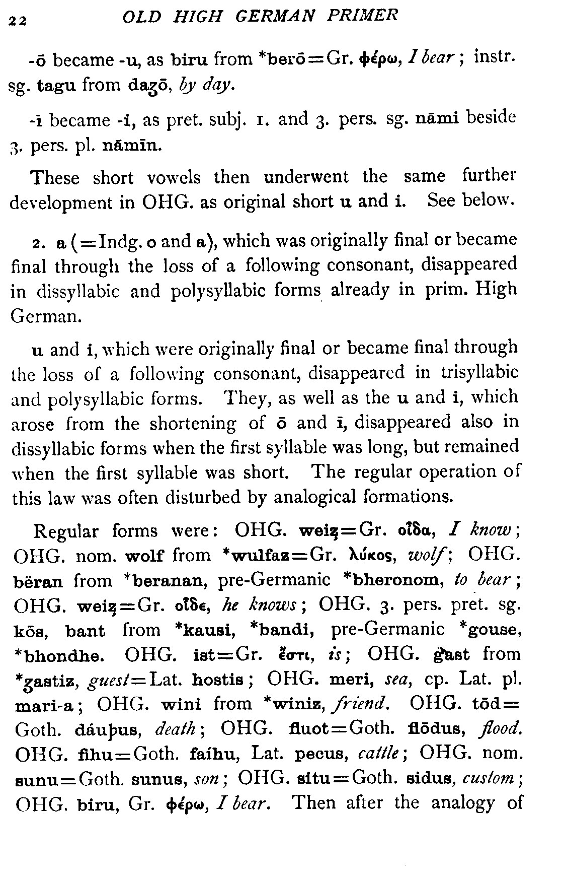 Germanic Lexicon Project An Old High German Primer