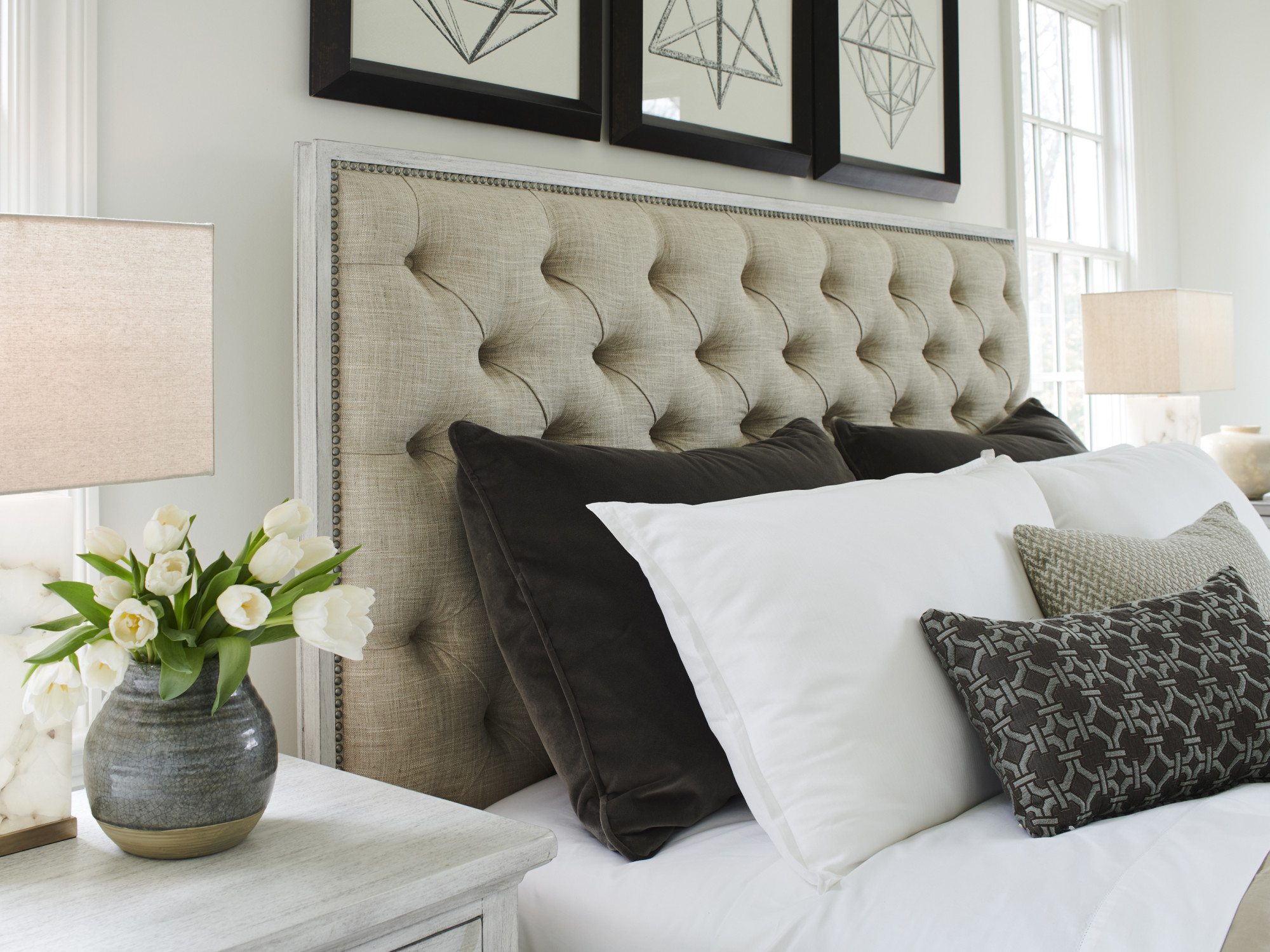 Sag Harbor Tufted Upholstered Headboard Lexington Home Brands