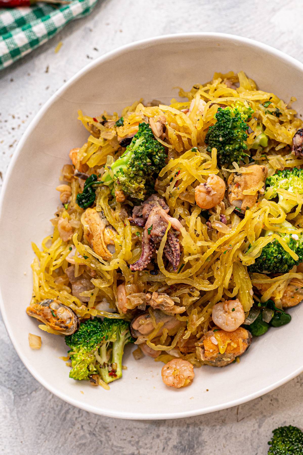 Spaghetti Squash Seafood Primavera Lexi's Clean Kitchen