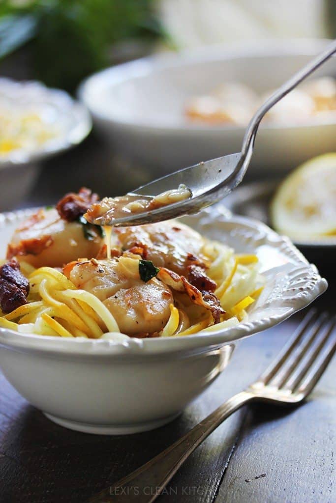 Lexi's Clean Kitchen Easy Scallop Pasta