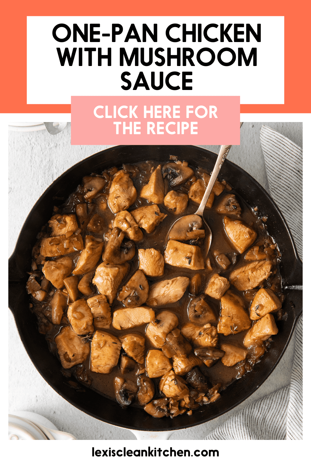 Onepan fried chicken with mushroom sauce Karinokada