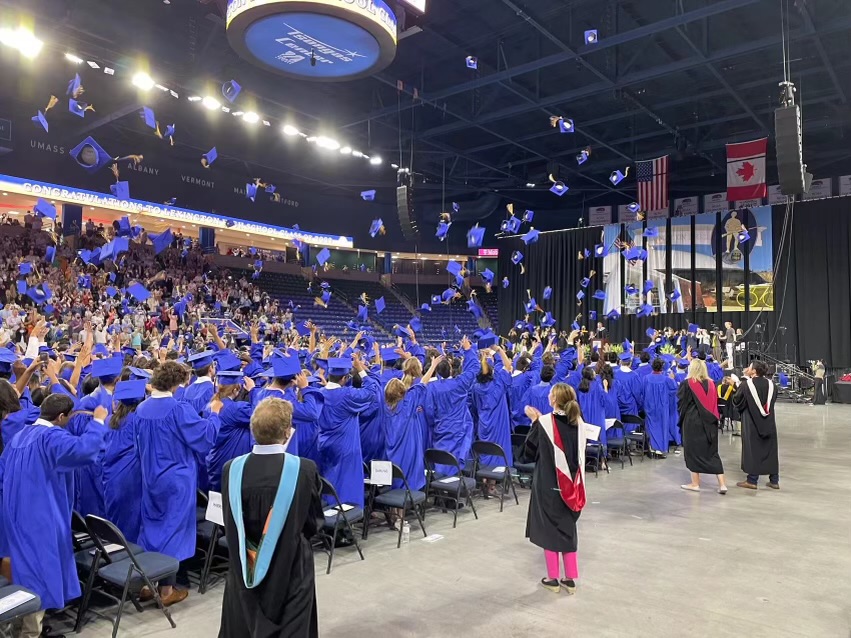 After two years, Lexington High School graduates return to traditional