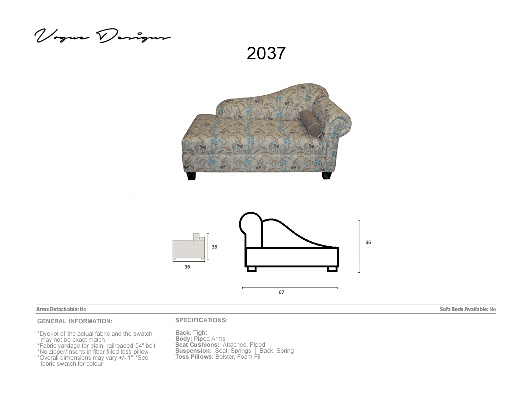 2037 Model CUSTOM MADE Chaise L Furniture Kelowna