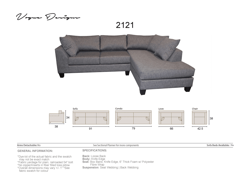 2121 Model CUSTOM MADE Sectional, Sofa, Condo, Love, Chair and a