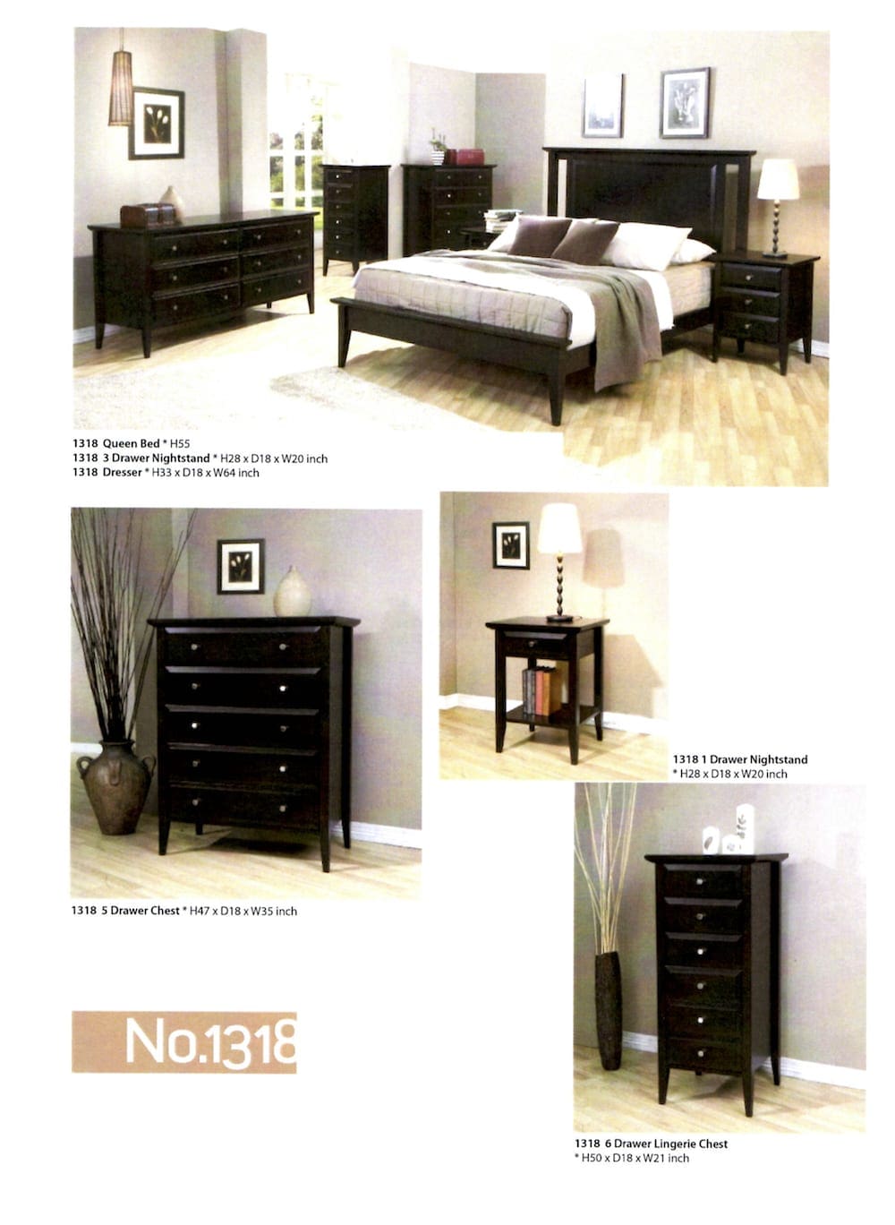 NO.1318 MAPLE WOOD CUSTOM MADE Wooden bedroom furniture L