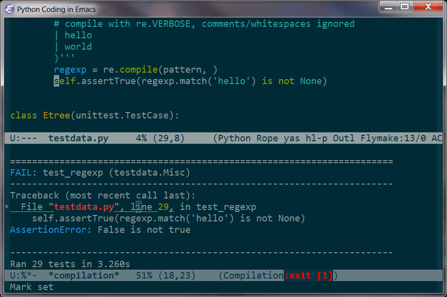 Python Coding in Emacs