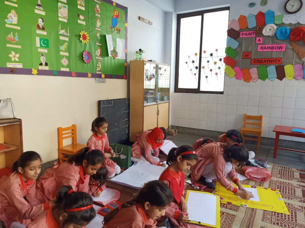 Lahore Garrison Grammar School Drawing & Colouring Competition Class 3 & 4