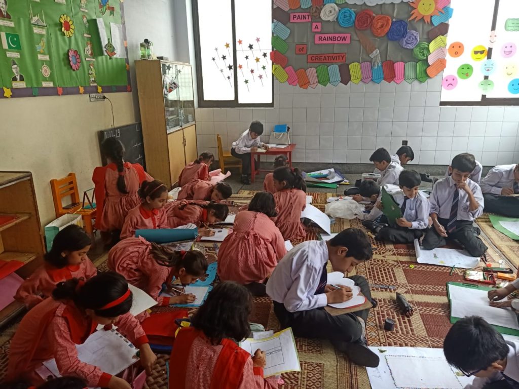 Lahore Garrison Grammar School Drawing & Colouring Competition Class 3 & 4