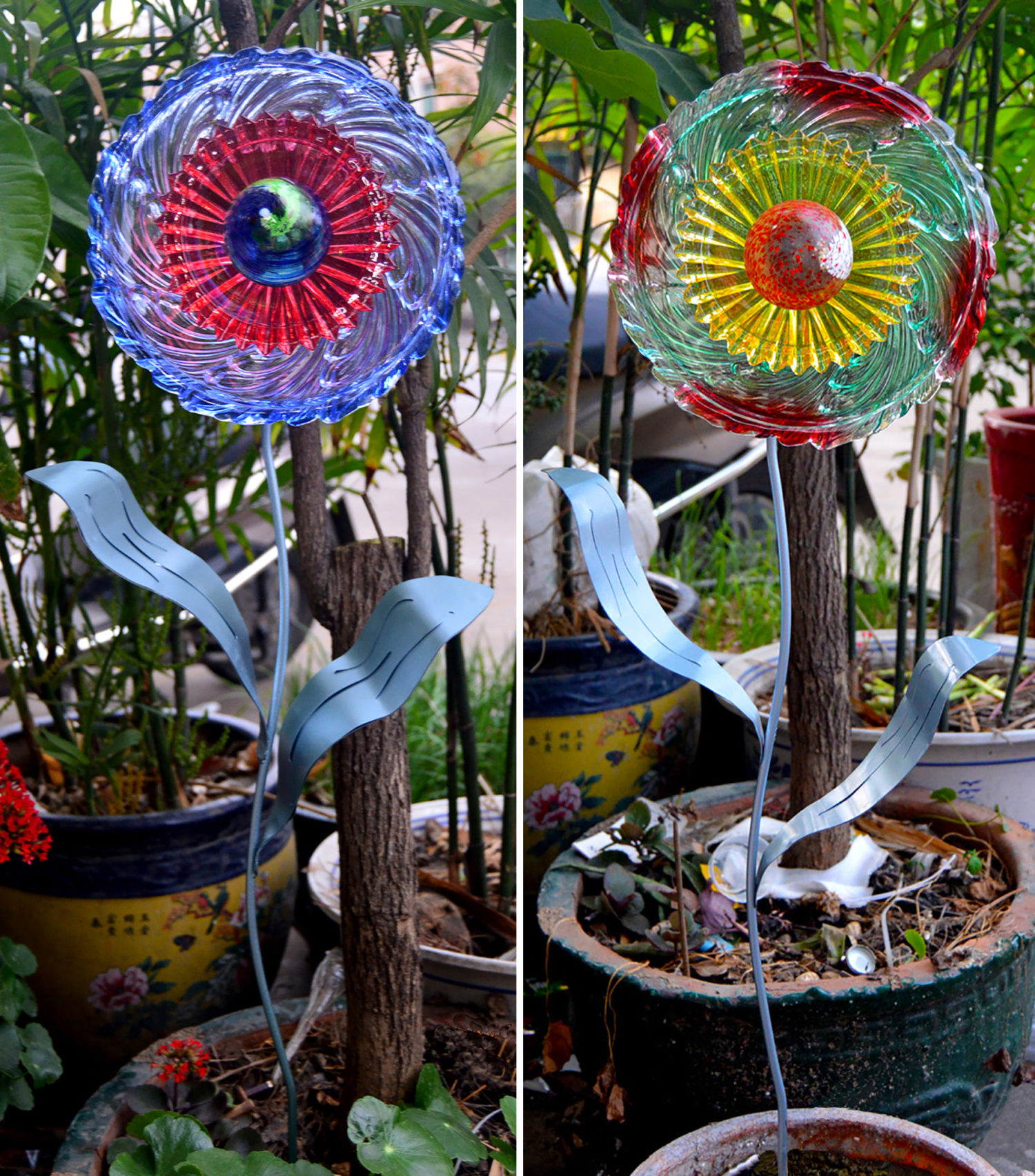 Glass Flower Stakes Lawn & Garden Retailer