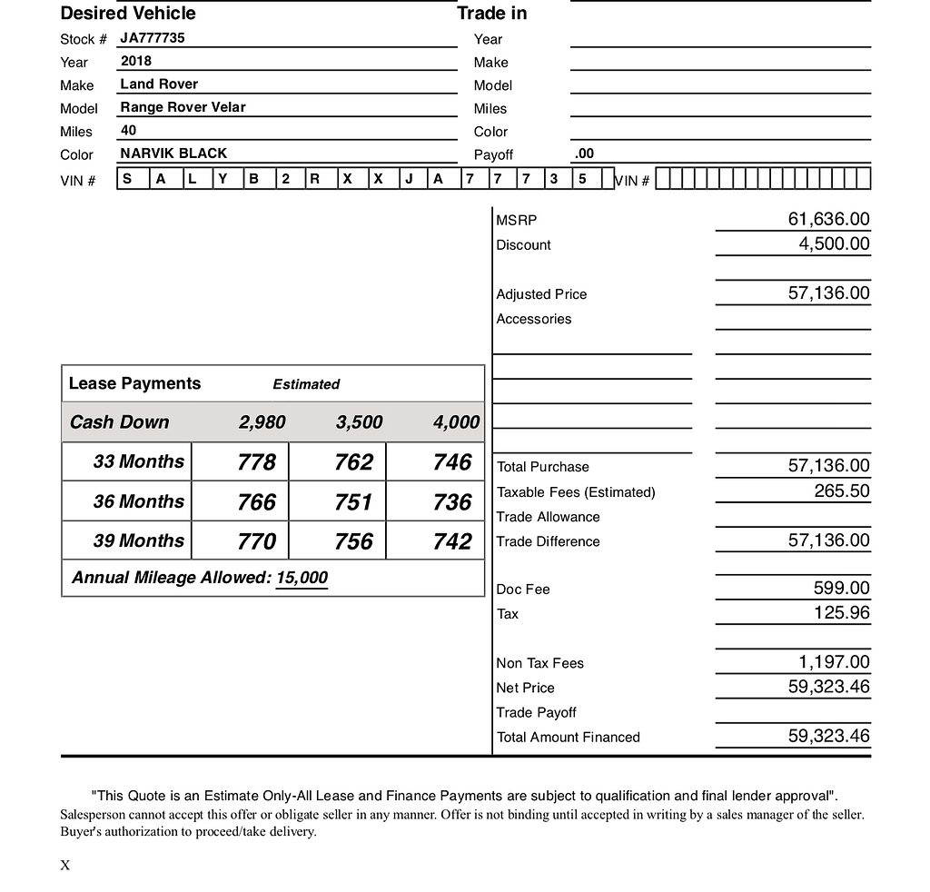 Range Rover Velar August 2018 Ask the Hackrs FORUM LEASEHACKR