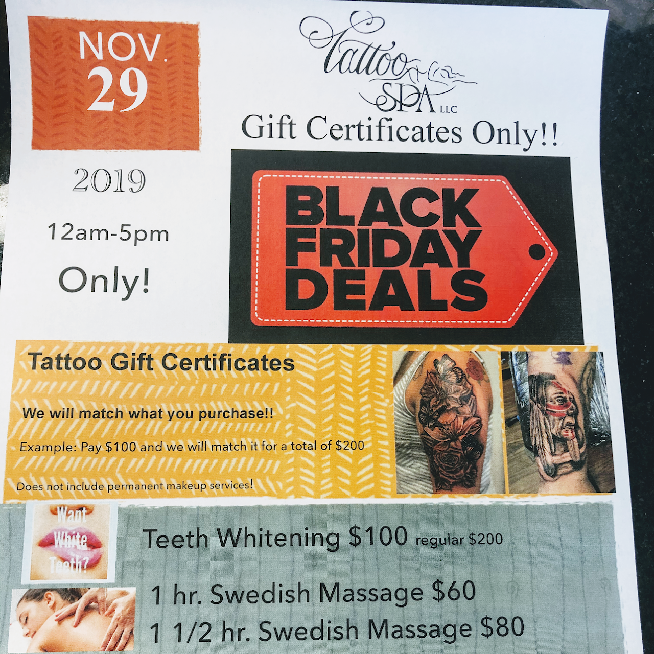 Black Friday Tattoo Deals 2019 Near Me