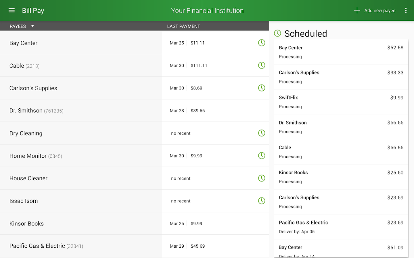 What services are available on the home page for the Teachers Federal