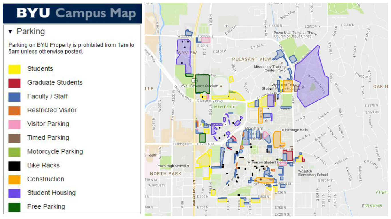 34 Map Of Byu Campus Maps Database Source