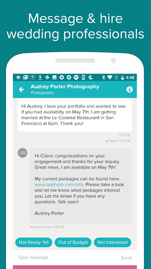 Wedding Planner by WeddingWire Venues, Checklist Android Apps on