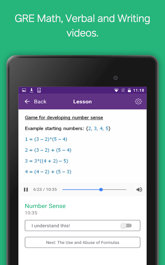 GRE Prep Verbal, Math Course Android Apps on Google Play
