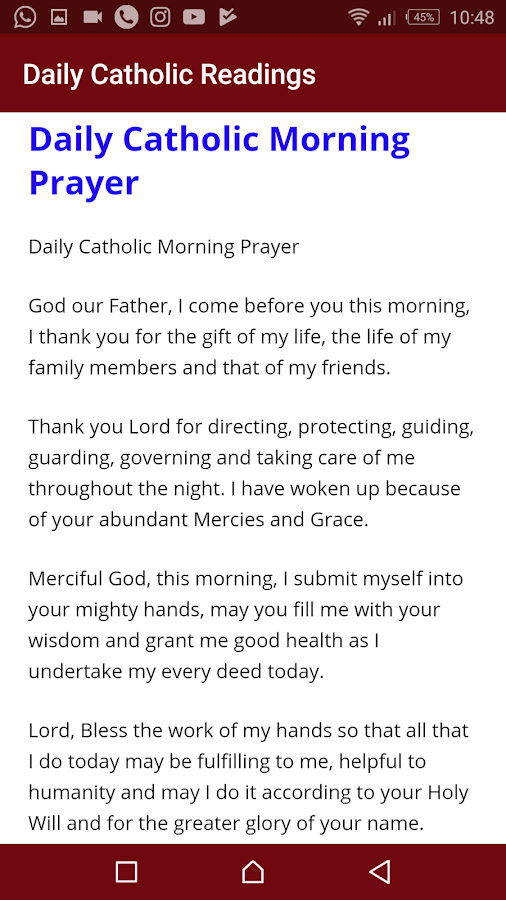 The daily reflections app opens to the current dates reflection making it the best daily reading app for all inrecovery.features: Daily Catholic Readings, Reflections and Prayers - Android ...