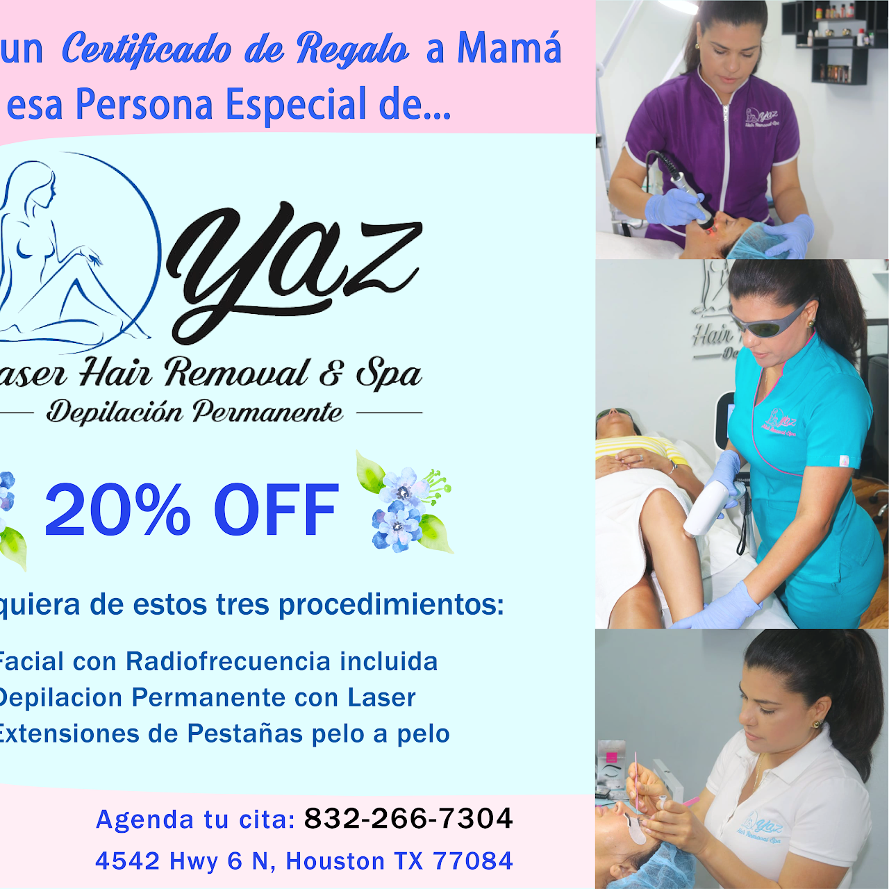 Yaz Permanent Hair Removal Spa Beauty Salon in Houston